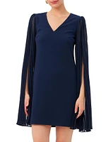 Celestina Cape-Sleeve Minidress