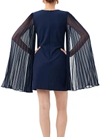 Celestina Cape-Sleeve Minidress