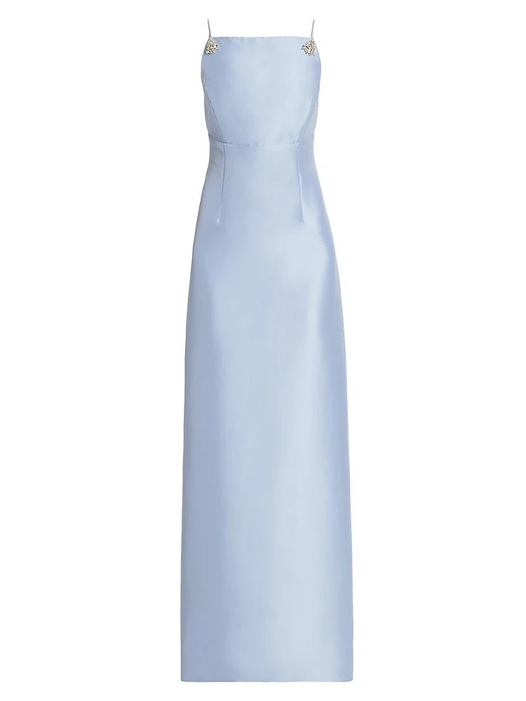 Pryce Embellished Mikado Column Gown