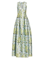 Brooke Floral Mikado Gown