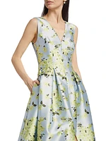 Brooke Floral Mikado Gown