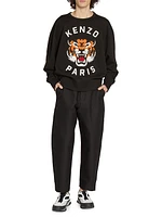 Lucky Tiger Cotton Oversized Sweatshirt