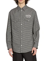 Checked Cotton Button-Front Shirt