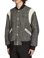 Wool-Blend Varsity Bomber Jacket