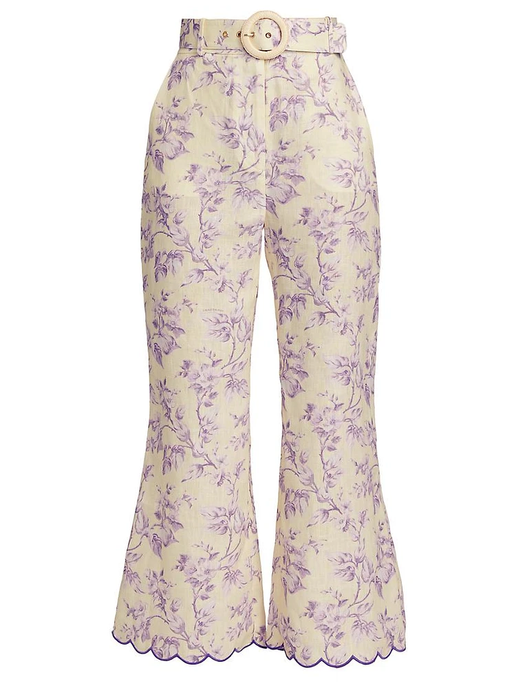 Halliday Floral Linen Pants