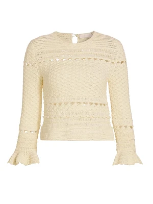 Waverly Crochet Crewneck Top