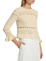 Waverly Crochet Crewneck Top