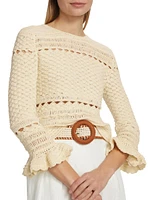 Waverly Crochet Crewneck Top