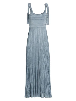 Waverly Metallic Tie Maxi Dress