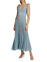 Waverly Metallic Tie Maxi Dress