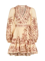 Waverly Floral Wrap Minidress