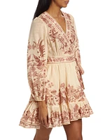 Waverly Floral Wrap Minidress