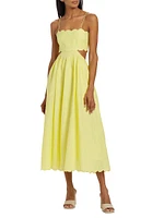 Halliday Scallop Midi-Dress