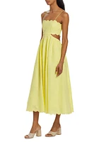 Halliday Scallop Midi-Dress