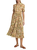 Floral Pleated Shirtdress