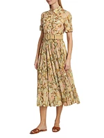 Floral Pleated Shirtdress