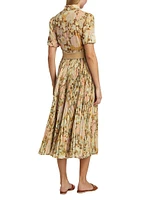 Floral Pleated Shirtdress