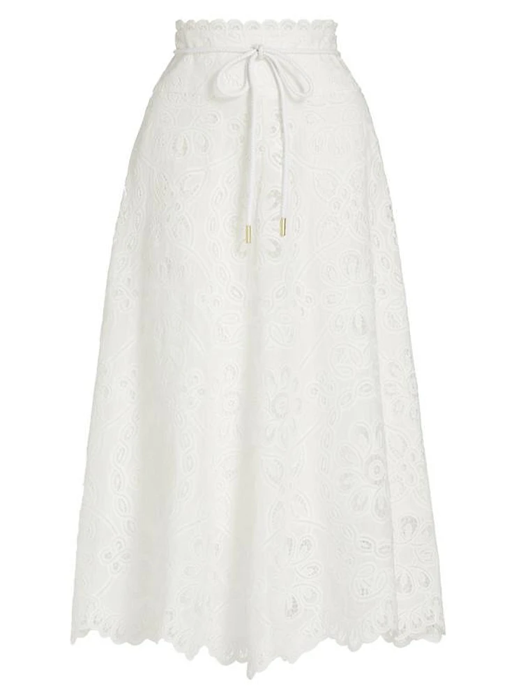 Ottie Flared Midi-Skirt