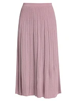 Halliday Shimmer Rib-Knit Midi-Skirt