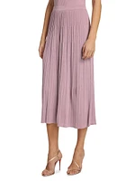 Halliday Shimmer Rib-Knit Midi-Skirt