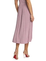 Halliday Shimmer Rib-Knit Midi-Skirt