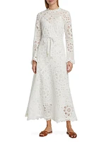 Ottie Lace Embroidered Maxi Dress