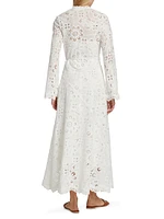 Ottie Lace Embroidered Maxi Dress