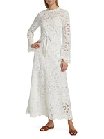 Ottie Lace Embroidered Maxi Dress