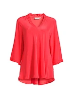 Brigit Ruffled V-Neck Blouse