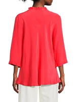 Brigit Ruffled V-Neck Blouse