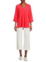 Brigit Ruffled V-Neck Blouse