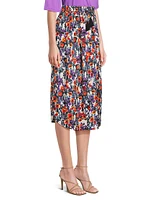 Silja Floral Tassel Midi-Skirt