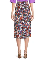 Silja Floral Tassel Midi-Skirt