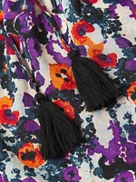 Silja Floral Tassel Midi-Skirt