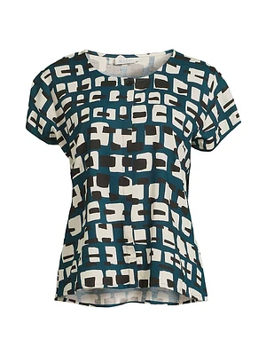 Goami Printed Short-Sleeve Blouse