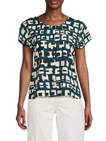 Goami Printed Short-Sleeve Blouse