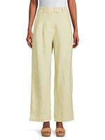 Perli Wide-Leg Linen Pants