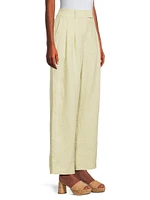 Perli Wide-Leg Linen Pants