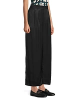 May Patty Pleated Twill Wide-Leg Pants