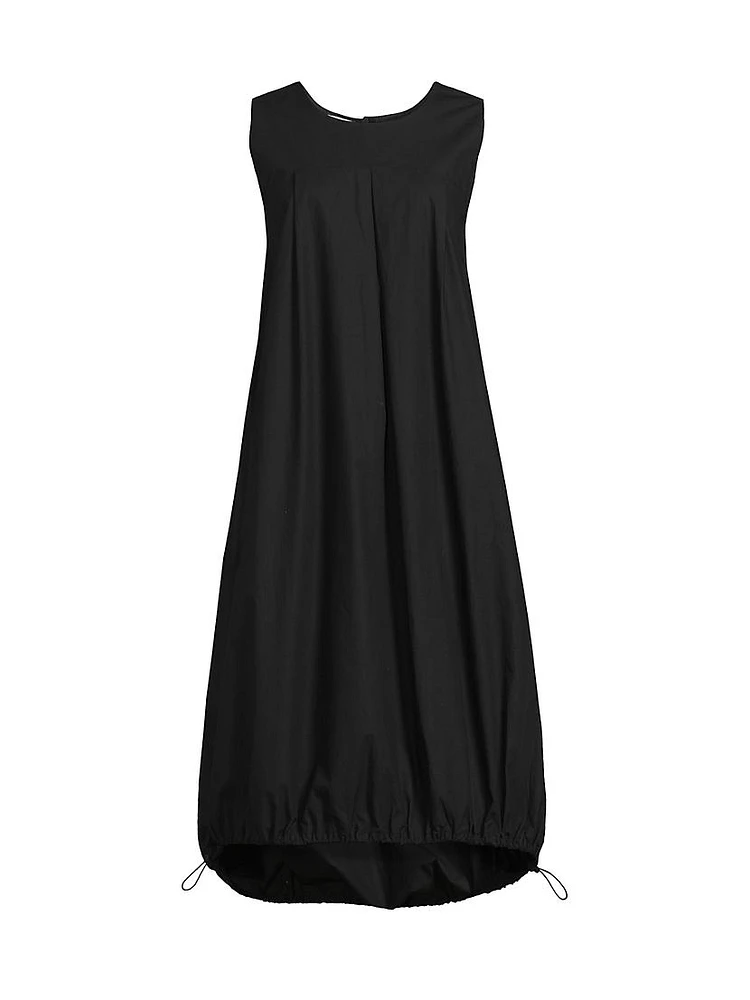 Otoba Poplin Drawcord Midi-Dress