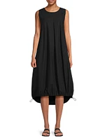 Otoba Poplin Drawcord Midi-Dress