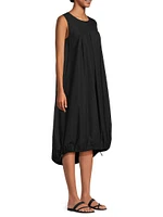 Otoba Poplin Drawcord Midi-Dress