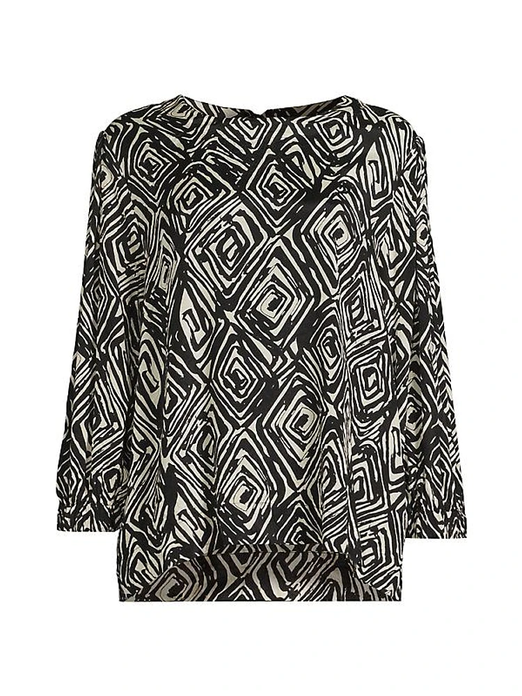 Brisa Geometric Blouse