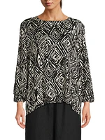 Brisa Geometric Blouse