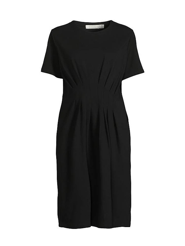 Noelene Gathered Ponte Dress