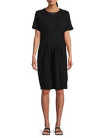 Noelene Gathered Ponte Dress