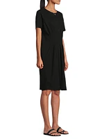 Noelene Gathered Ponte Dress