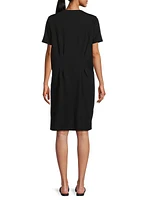 Noelene Gathered Ponte Dress