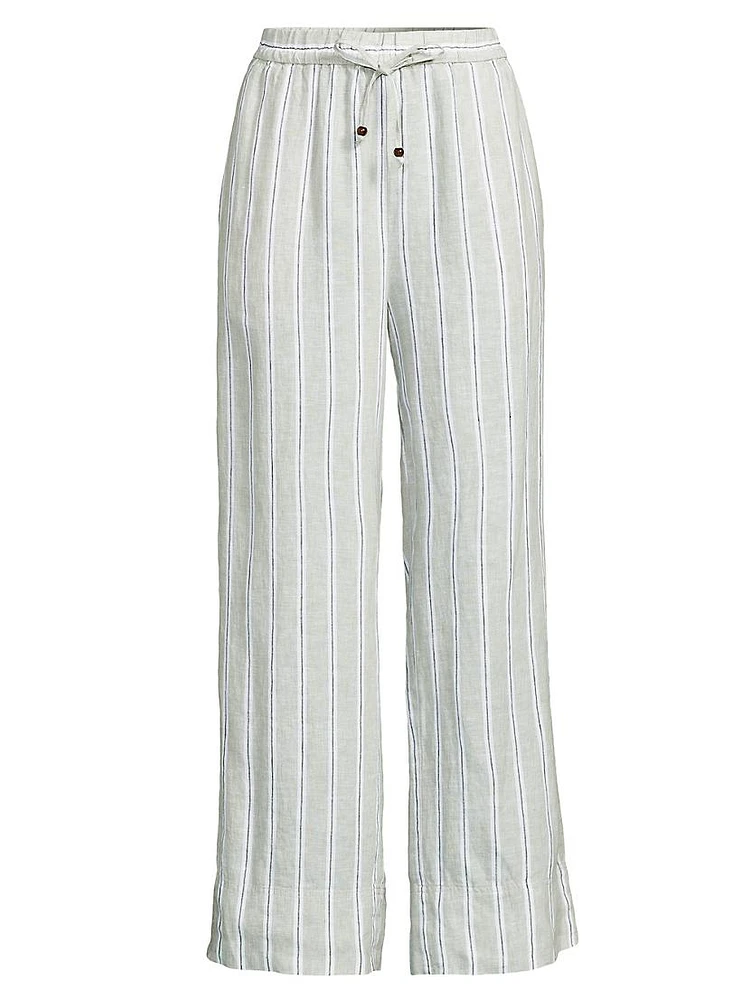 Penla Linen Striped Pants