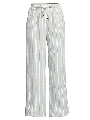 Penla Linen Striped Pants